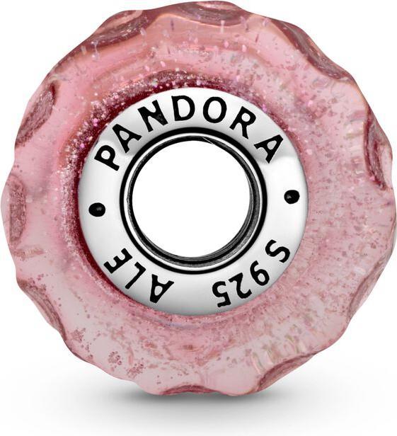 Produktbild Pandora Wavy Fancy Pink Charms/Beads (Glas, Silber 925)