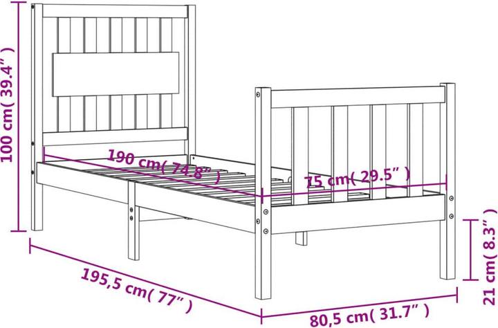 Produktbild VidaXL Oprosiniia (75 x 190 cm)