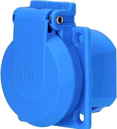Productafbeelding ABL SCHUKO inbouwstopcontact, blauw, IP54, met schroefaansluiting