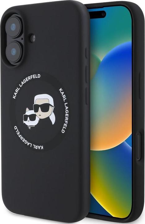 Produktbild Karl Lagerfeld iPhone 16 Liquid Silicone K&CH Heads MagSafe Case (Apple iPhone 16)