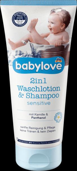 dm babylove Waschlotion & Shampoo 2in1 sensitive