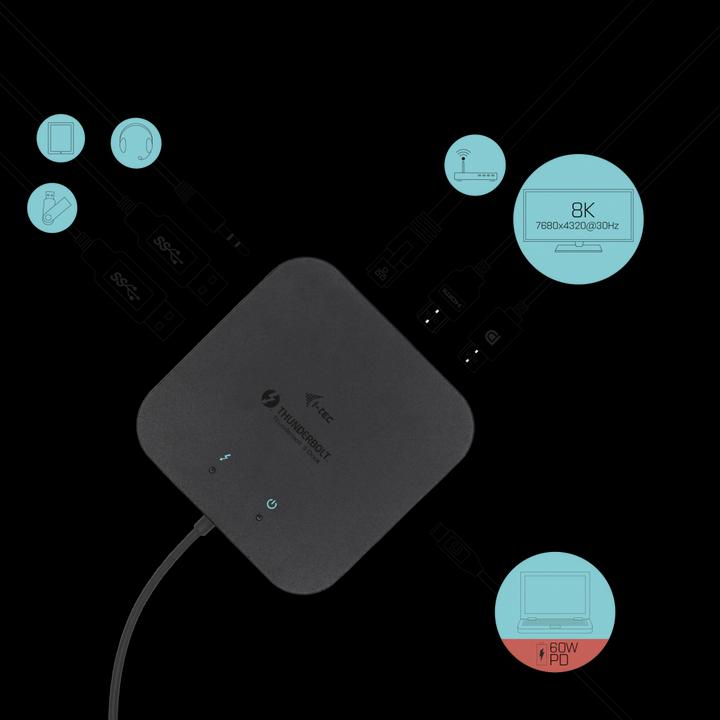 Produktbild i-tec Tb3traveldockpd (Thunderbolt, 1 Ports)