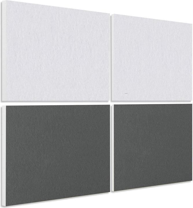 Platino24 Set fonoassorbente, bianco + grigio granito (4 pz.)