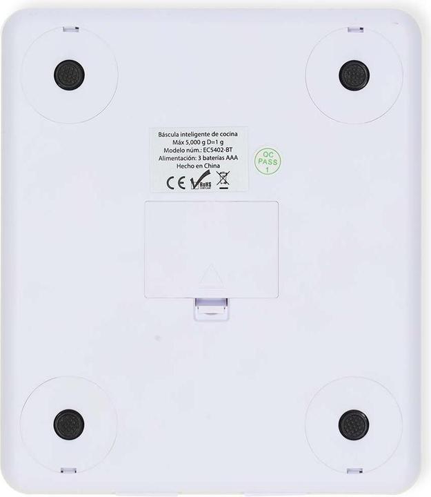 Produktbild Nedis SmartLife Küchenwaage Bluetooth® | Glas / Kunststoff | Weiss