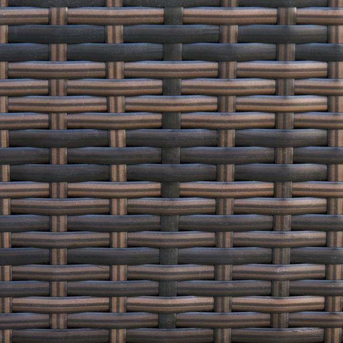 Produktbild Swisshandel24 Poly-Rattan Sofa mit Kissen 3-Sitzer Garten Loungesofa Metall Polyester Braun+Weiss 185 x 70 x 80 cm