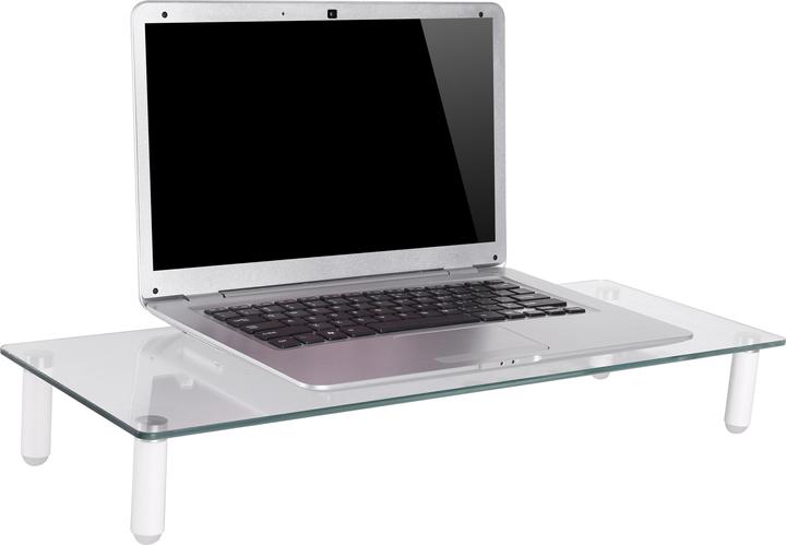 Image du produit equip Réhausseur de table pour moniteur jusqu'à 20kg Table en verre blanc