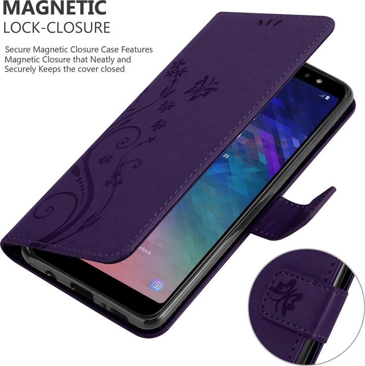 Image du produit Cadorabo Couverture du livre de fleurs (Samsung Galaxy A6+)