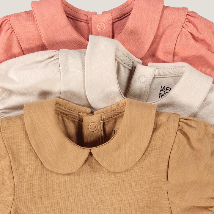 Actual product image La Redoute Collections 3-pack of short-sleeved bodysuits with puffy collar (92)