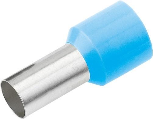 Cimco Aderendhülse 0.25 mm² 8 mm Teilisoliert Hellblau 18 2190 100 St.