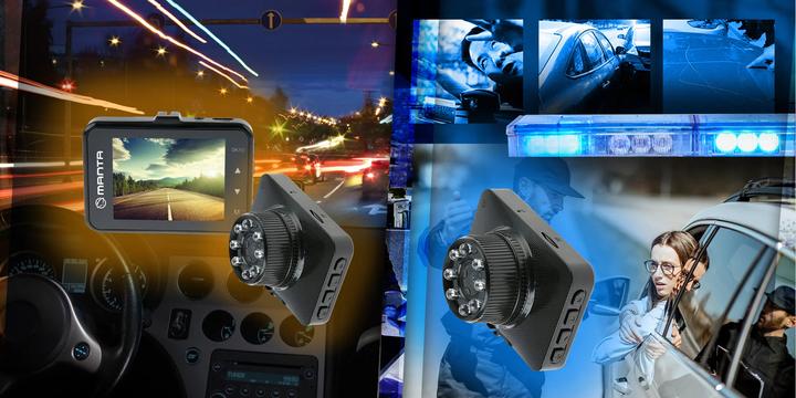 Immagine prodotto Manta Videoregistratore DVR302H HD (Display integrato, WiFi, Ricevitore GPS, Microfono incorporato, HD)