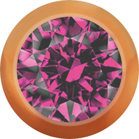 Star Piercing Kugel rosegold mit Kristall pink (ohne Messing, Chirurgenstahl 316L)