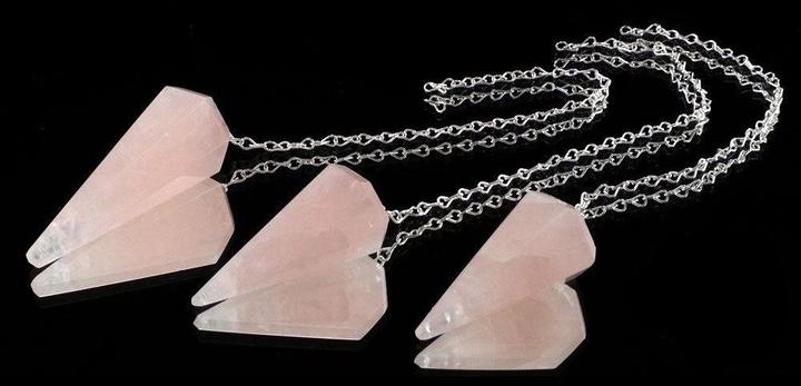Stein & Shine Pendule en quartz rose (Pierres)