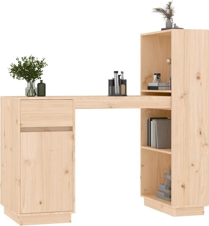 Produktbild VidaXL Schreibtisch 110x53x117cm Massivholz Kiefer Computertisch Bürotisch