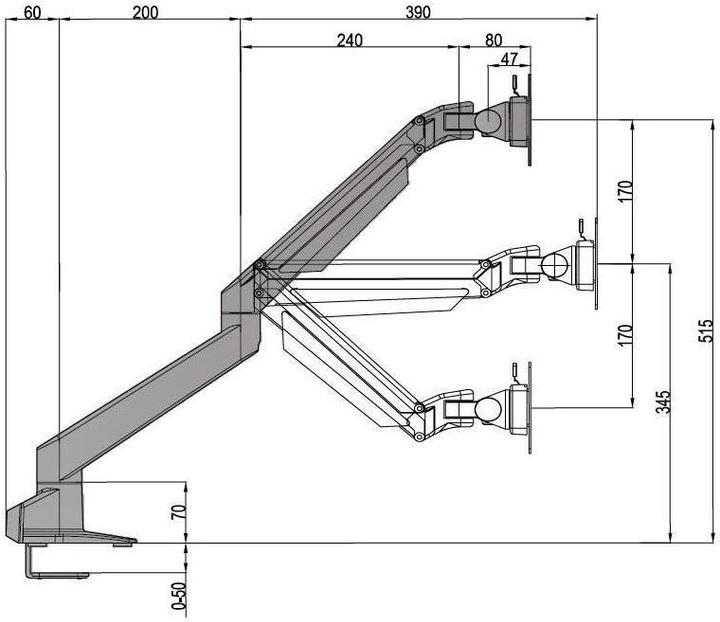 Image du produit Multibrackets MB Support de table Duo (Tables, 32")