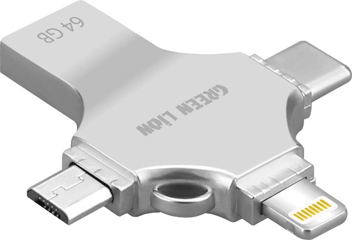 Actual product image Green Lion 4 in 1 USB Flash Drive 64GB (64 GB, USB-C)