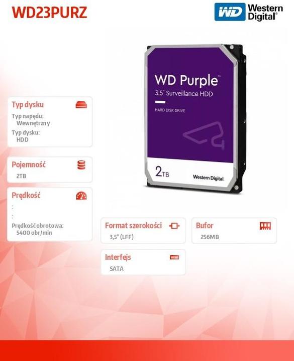 Image du produit WD Purple (2 To, 3.5", CMR)