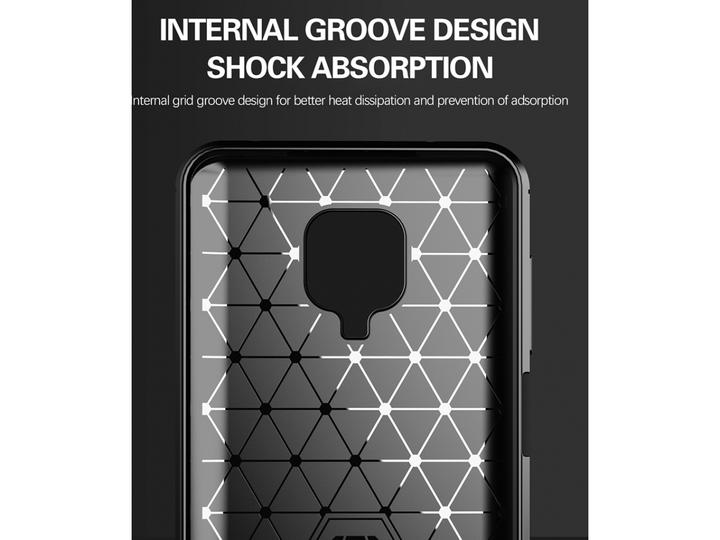 Produktbild Screenguard Xiaomi Redmi Note 9 Pro Hülle Carbon Brushed Soft TPU (Xiaomi Redmi Note 9 Pro)