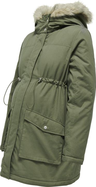 Produktbild Only Maternity Kapuze mit abnehmbarem Kunstfell-Rand Maternity Parka Langer Parka (M)