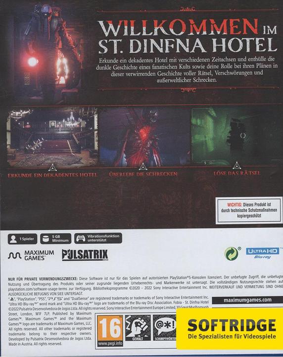Image du produit Maximum Games Fobia - Hôtel St. Dinfna (PS5, DE)