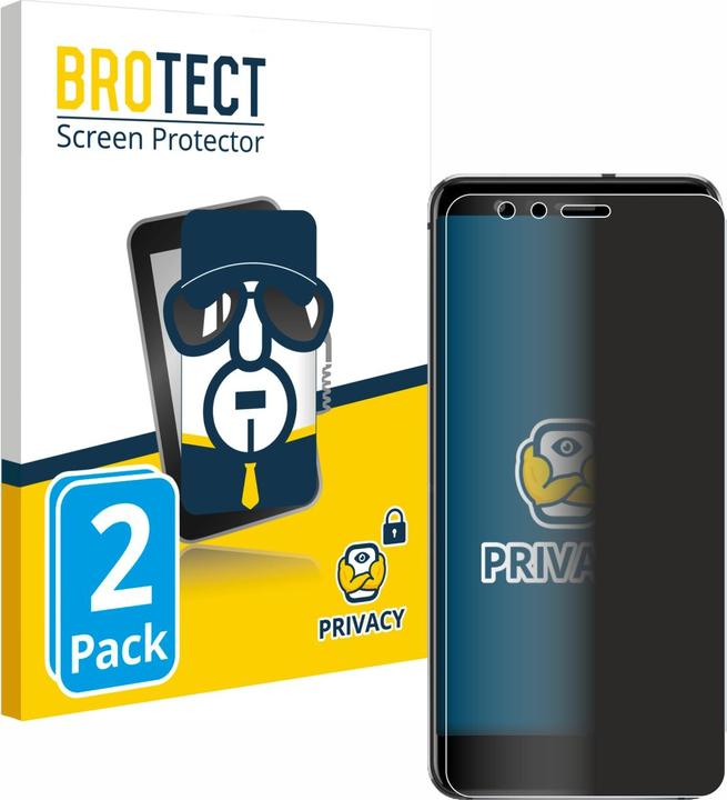 Produktbild BROTECT Sichtschutzfolie Anti-Spy Privacy Folie Blaulicht-Schutz (2 Stück, Huawei P10 Lite)