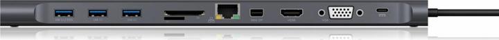 Produktbild Icy Box IB-DK2102-C - 11-Fach USB-C Dual Dock 60W PD (USB-C, 3 Ports)