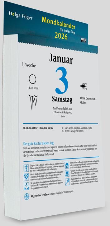 Image du produit Calendrier lunaire pour chaque jour 2026 (Allemand)