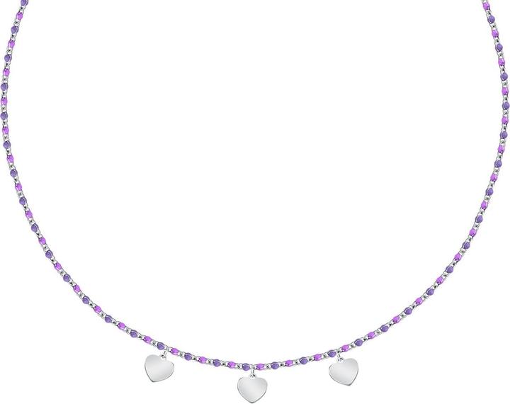 La Petite Story Love Hearts Halskette (Edelstahl, Emaille)