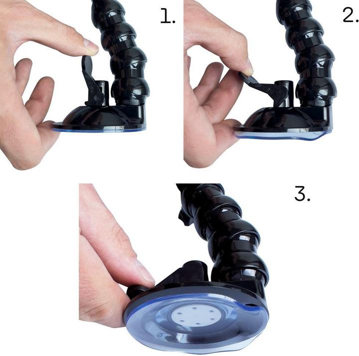 Image du produit Hurtel GoPro suction cup holder for GoPro, DJI, Insta360, SJCam, Eken sports cameras + smartphone adapter ( (SJ4000, SJ5000, Insta360 One R, DJI Osmo Action, One RS, M20)