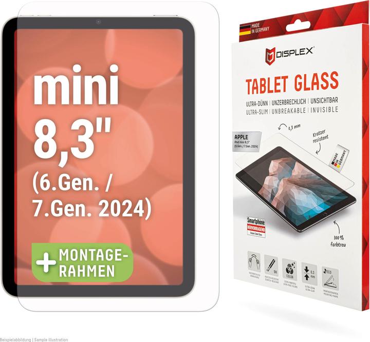 Produktbild Displex Tablet Glass, Tablet Schutzglas (1 Stück, iPad mini 2021 (6. Gen), iPad mini 2024 (7. Gen))