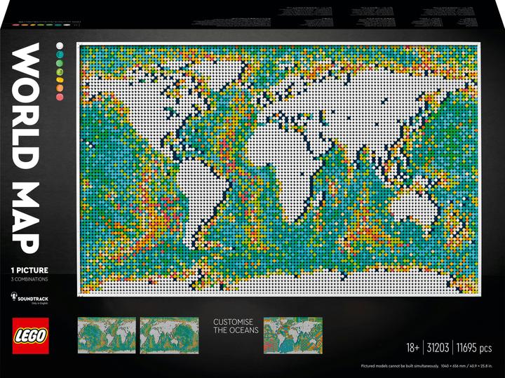Actual product image LEGO World map (31203, LEGO Art, LEGO Rare Sets)