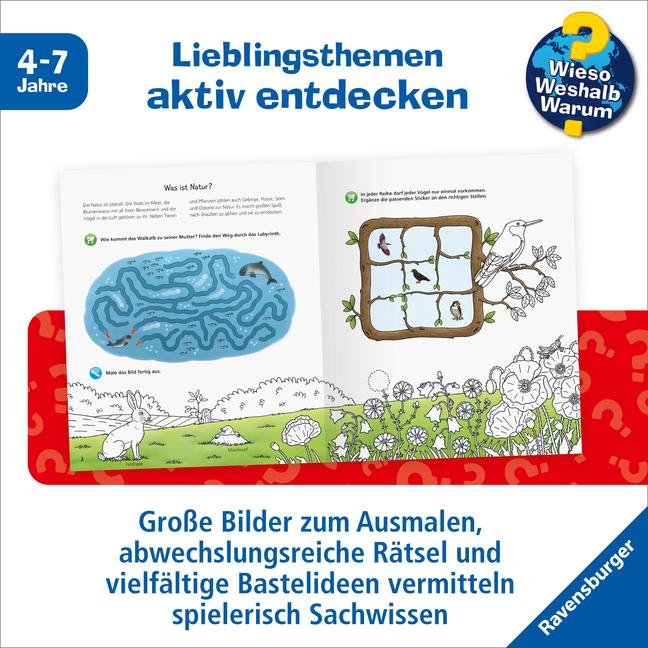 Produktbild Ravensburger Wieso? Weshalb? Warum? aktiv-Heft: Natur (Deutsch, Ruby Warnecke, 2023)