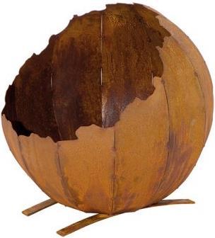 Siena Garden Boule de feu Décoration avec bois de chauffage