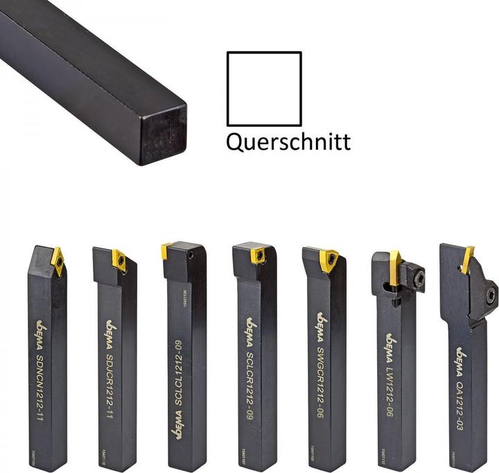 Produktbild Dema Drehmeissel / Drehstahl Set 7tlg. 12x12 mm