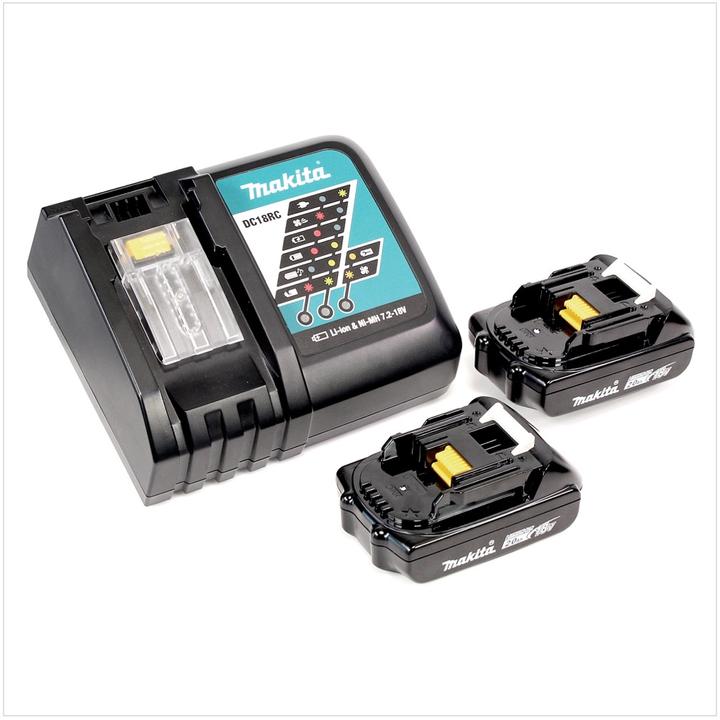 Produktbild Makita DHP 482 RAJ Akku Schlagbohrschrauber 18 V 62 Nm + 2x Akku 2,0 Ah + Ladegerät + Makpac (Akkubetrieb)
