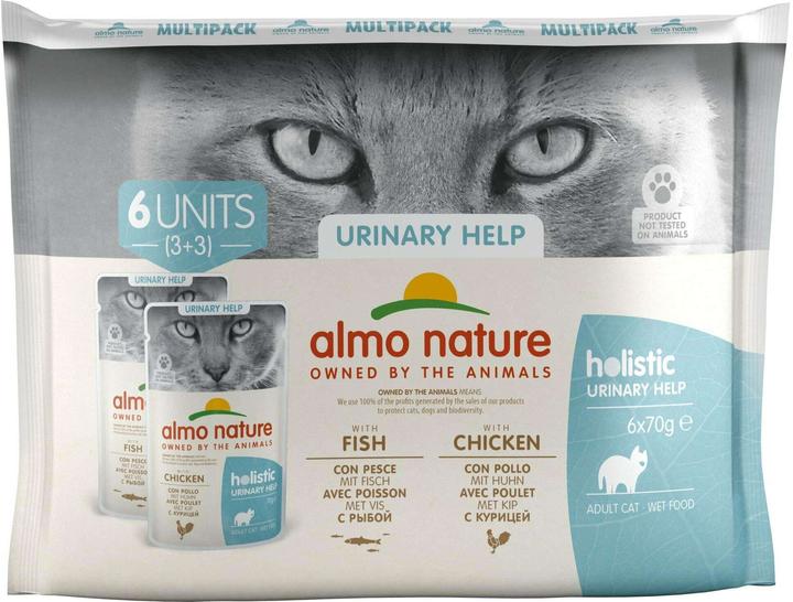 Actual product image Almo Nature Urinary fish+chicken 6x70g (Adult, 6 pcs., 420 g)
