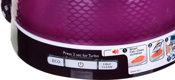 Actual product image Philips GC7842/40 Steam Ironing Station SteamGlide Plus Sole Purple (2400 W, 400 g/min)