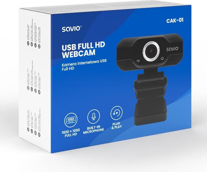 Produktbild Savio CAK-01 - 1920 x 1080 Pixel - 30 fps - MP4 - BMP,JPG - USB - Schwarz (2.10 Mpx)