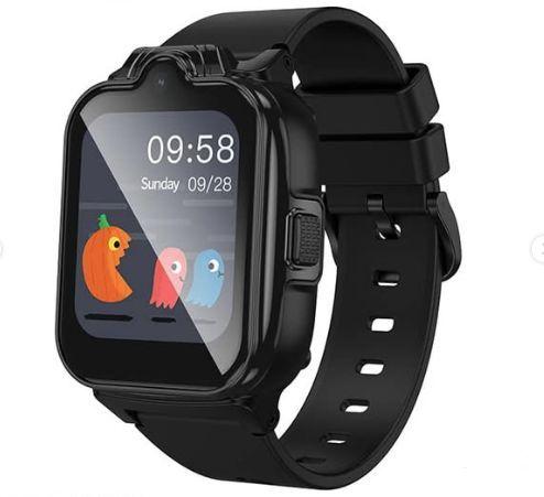 Actual product image Hoco Headphone with microphone smartwatch for kids with call function 4G Y104 black