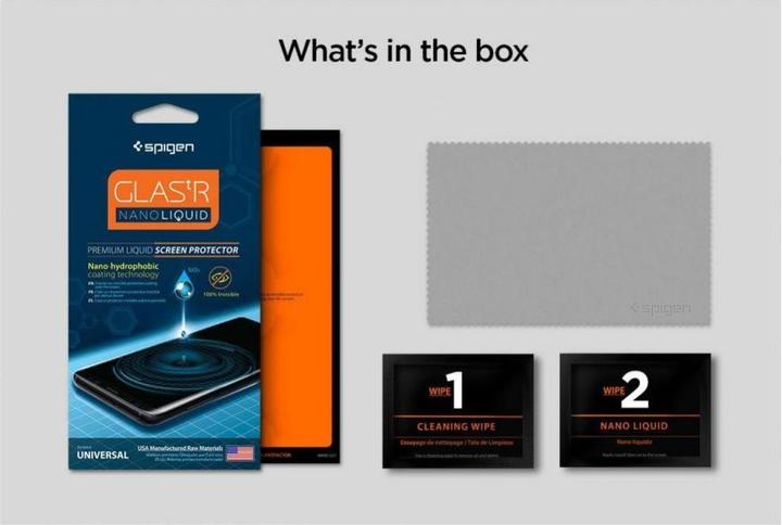 Actual product image Spigen Glass.tR Nano Liquid (1 Piece, Samsung Galaxy S9, Samsung Galaxy S9+)