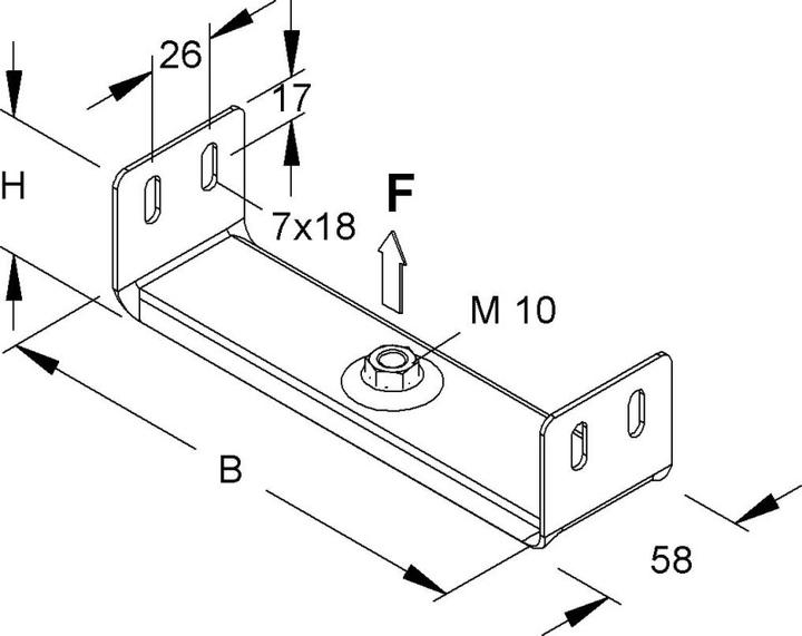 Actual product image Niedax Hanging bracket (20 pcs.)