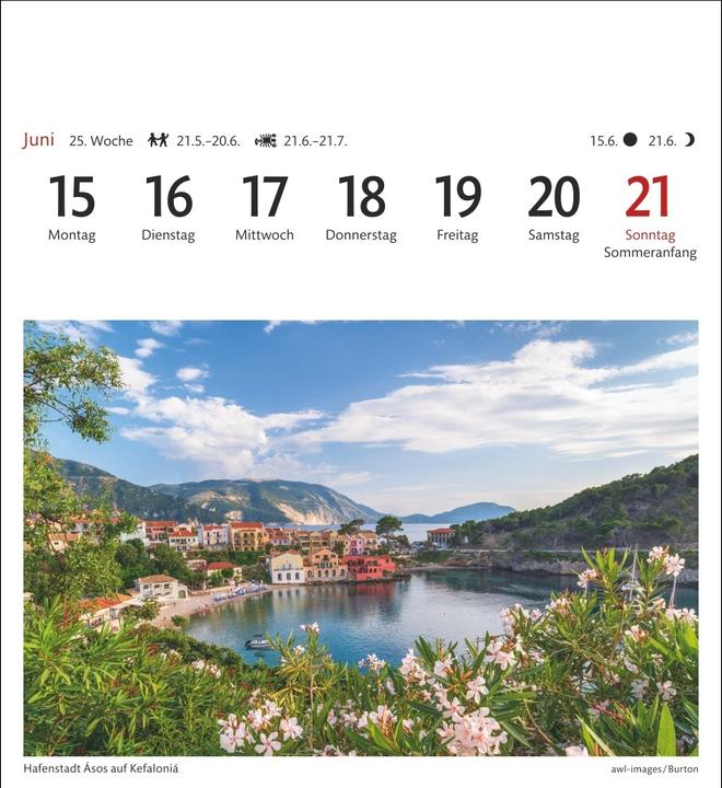 Actual product image Harenberg Griechische Inseln Sehnsuchtskalender 2026 - Wochenkalender mit 53 Postkarten (Hardcover, German)