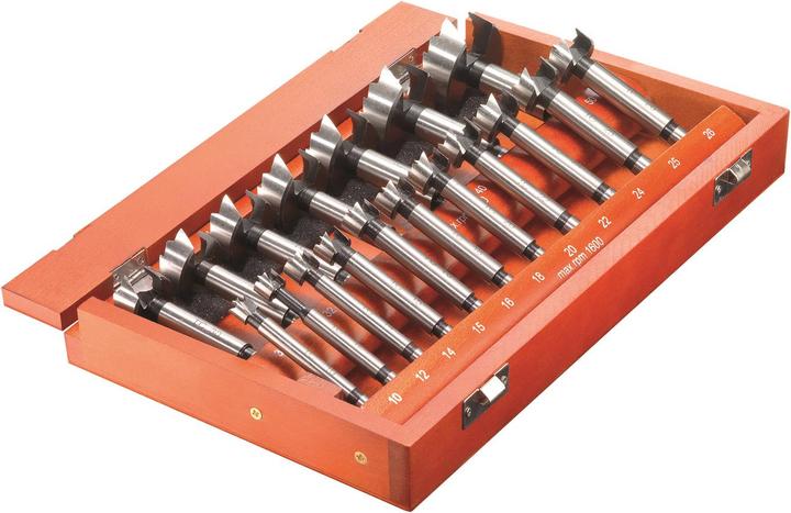Actual product image technocraft Knothole drill set (10 mm, 12 mm, 14 mm, 15 mm, 16 mm, 18 mm, 20 mm, 22 mm, 24 mm, 25 mm, 26 mm, 30 mm, 32 mm, 35 mm, 38 mm, 40 mm, 45 mm, 50 mm)