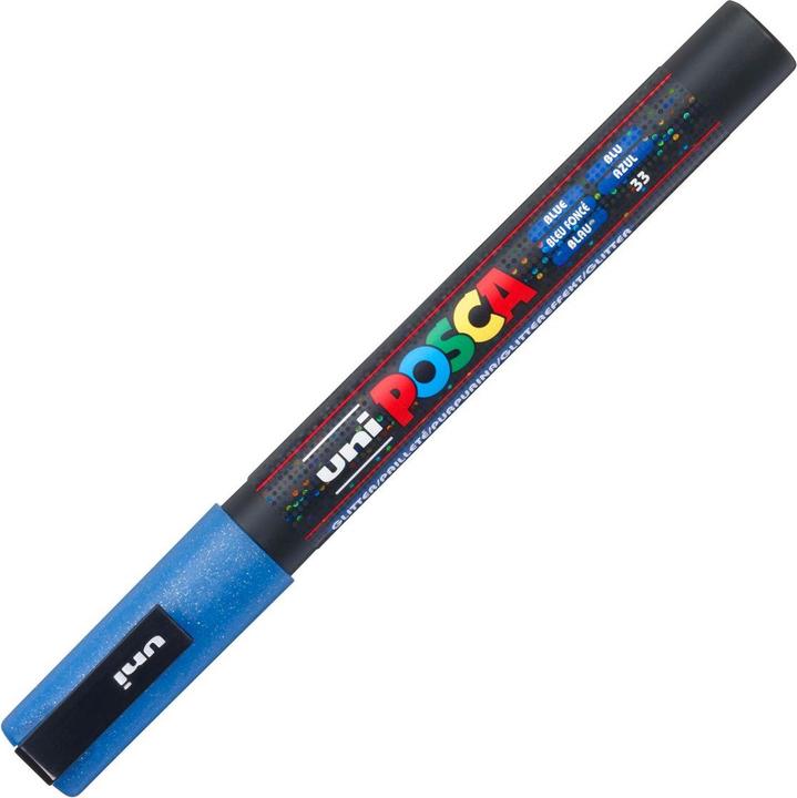 Actual product image Posca Fine Marker PC-3M (Glitter Blue, 1.30 mm, 1 x)