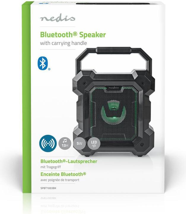Produktbild Nedis SPBT1003BK Bluetooth - Lautsprecher (13 h, Stromversorgung über USB)