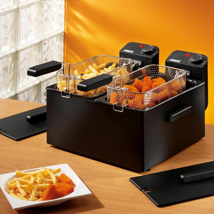 Actual product image Princess 183028 Double Black Fryer, Deep fryer, 6 L, 1.8 kg, 190 °C, Double, Black