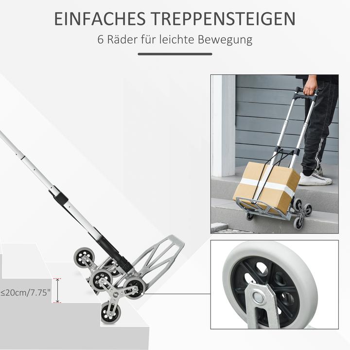 Produktbild Durhand Sackkarre mit 6-Rollen für Treppen (70 kg)