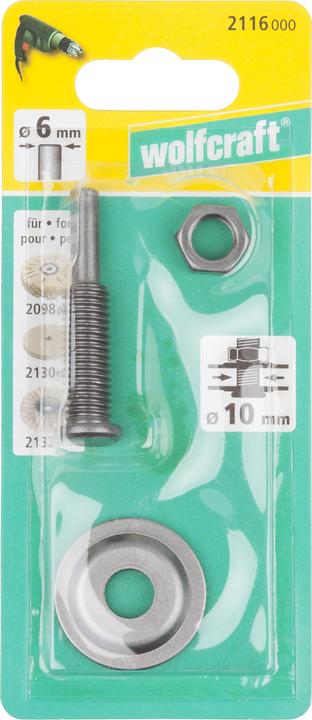 Produktbild wolfcraft wolfcraft 1 Spanndorn für Bohrung 10mm, Schaft 6mm