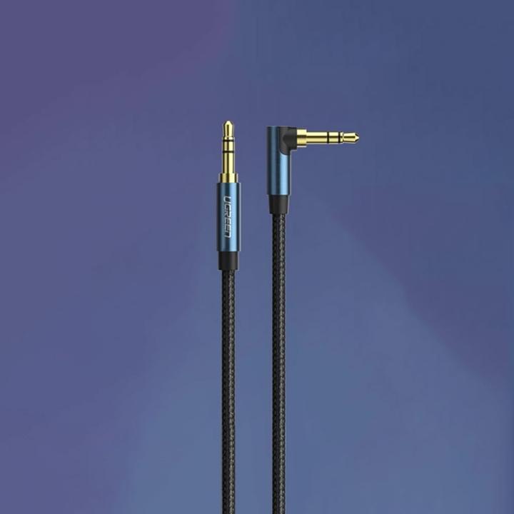 Actual product image Ugreen angled AUX cable 2 x mini jack 3.5mm 1.5m blue (AV112) (1.50 m)
