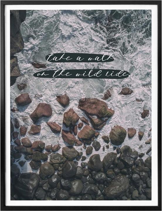 Produktbild Trenddeko Topografische Weltkarte - schwarz-weiss (60 x 80 cm)