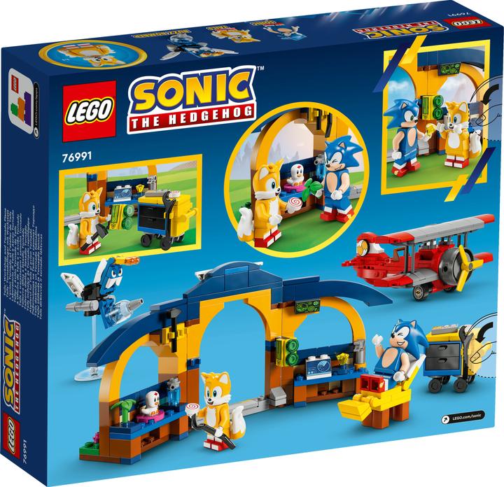 Actual product image LEGO Tails' tornado plane with workshop (76991, LEGO Sonic)